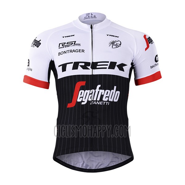 Trek Segafredo Cycling Jersey Bib Short 2017 Short Sleeve Black and White